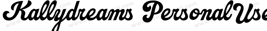 Kallydreams PersonalUse字体转换